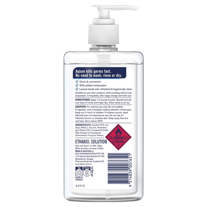Load image into Gallery viewer, Ego Aqium Hand Sanitiser 375ml

