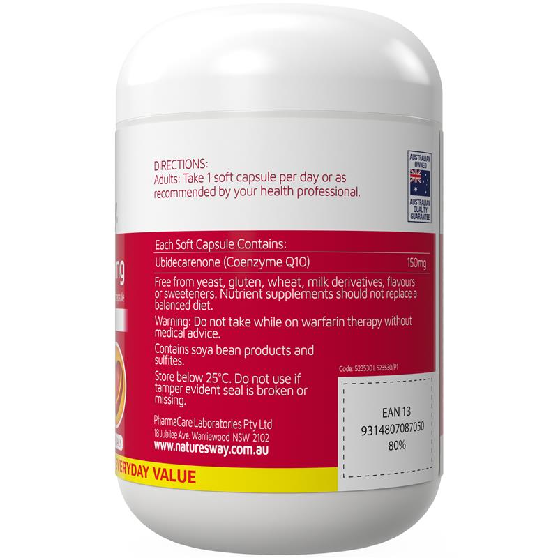 Load image into Gallery viewer, Nature's Way CoQ10 150mg 200 Tablets
