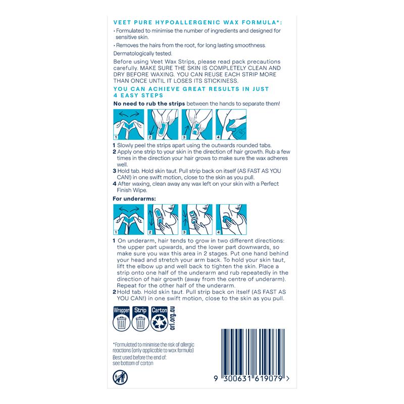 Load image into Gallery viewer, Veet Pure Cold Wax Strips Leg 40 Pack
