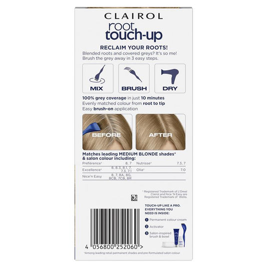 Clairol Nice N Easy Root Touch Up Permanent Hair Colour Medium Blonde