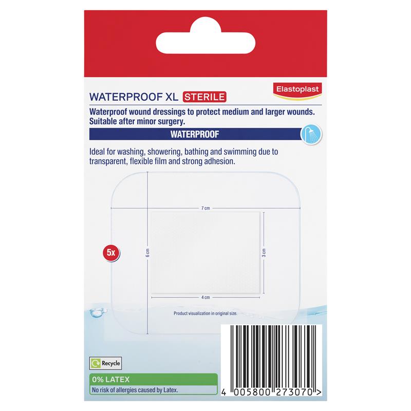 Load image into Gallery viewer, Elastoplast Waterproof Dressing XL 6x7cm 5 Pack
