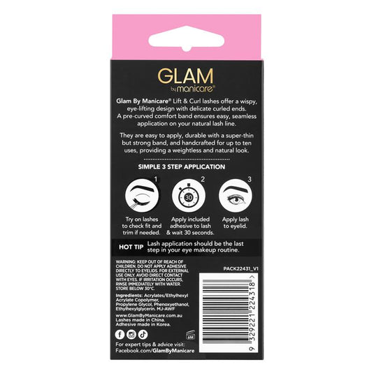 Glam By Manicare Lift & Curl Poppy Lashes Intense