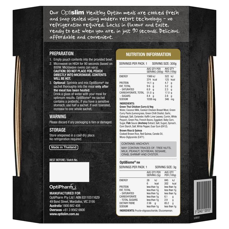Load image into Gallery viewer, Optislim Healthy Option Meal Green Thai Chicken &amp; Vegetables 300g
