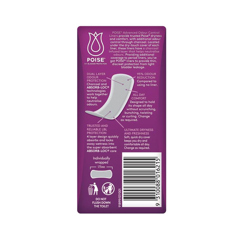 Load image into Gallery viewer, Poise Charcoal Light Liner 22 Pack
