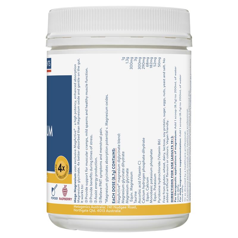 Load image into Gallery viewer, Ethical Nutrients Mega Magnesium 450g Powder Raspberry
