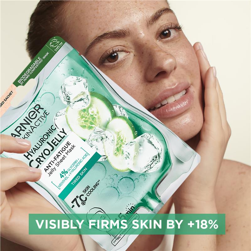 Load image into Gallery viewer, Garnier Skin Active Hyaluronic Cryo Jelly Cooling Sheet Mask 27g
