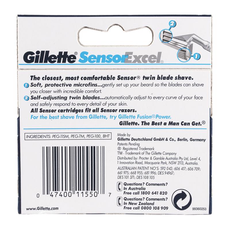 Load image into Gallery viewer, Gillette Sensor Excel Shaving Refill Cartridge Pack 5
