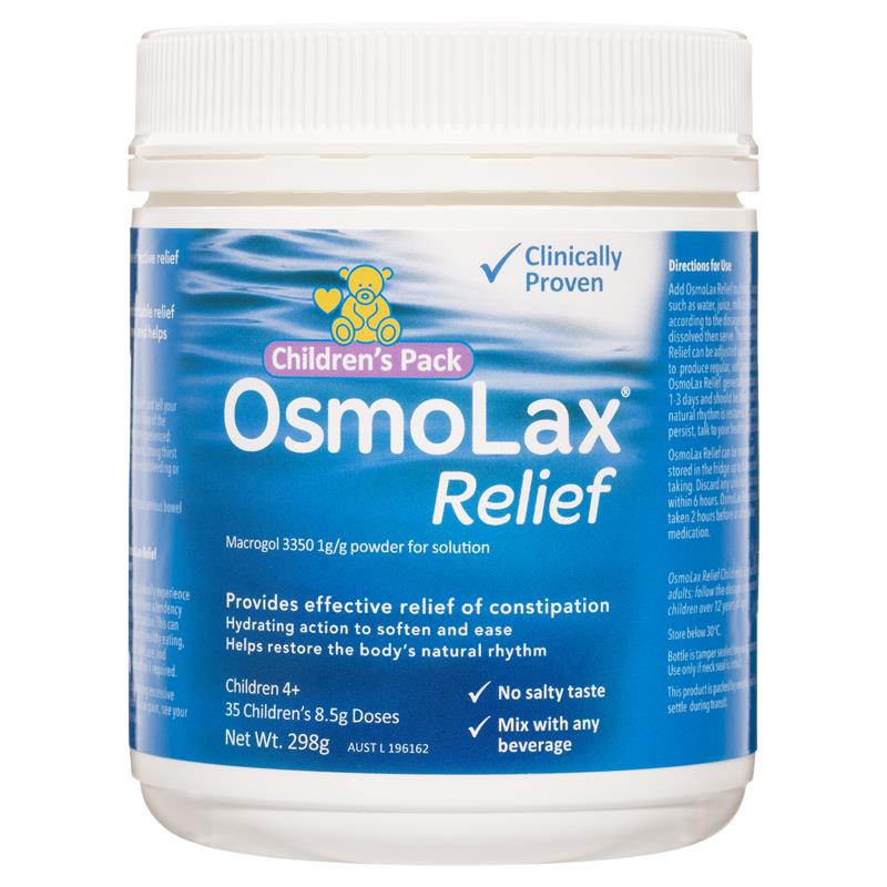 Load image into Gallery viewer, OsmoLax Relief Children's Laxative Powder 35 Dose 298g - Macrogol Constipation Relief with No Salty Taste, Flavour Free &amp; Salt Free
