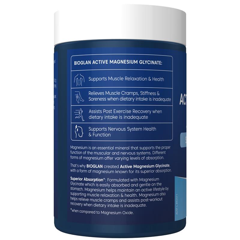 Load image into Gallery viewer, Bioglan Active Magnesium Glycinate 200 Tablets
