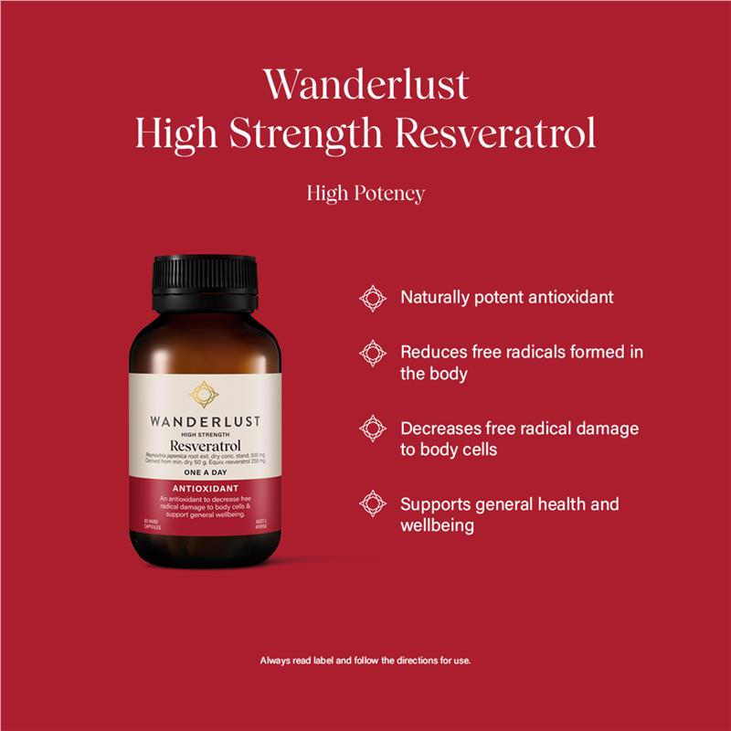 Load image into Gallery viewer, Wanderlust Resveratrol 60 Capsules
