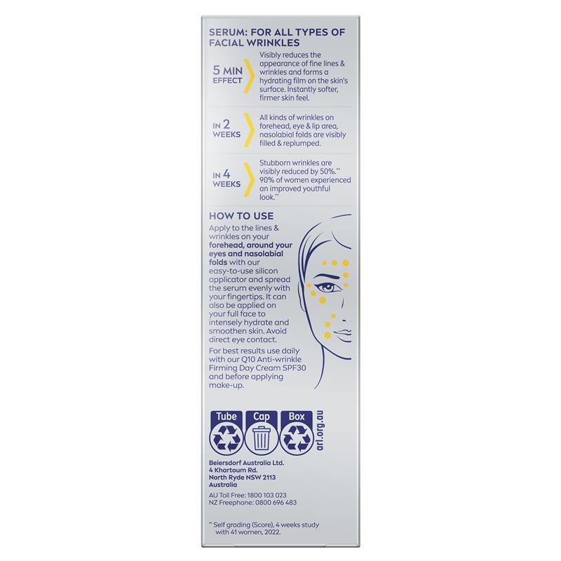 Load image into Gallery viewer, NIVEA Q10 Anti-Wrinkle Expert Targeted Wrinkle Filler Serum 15ml
