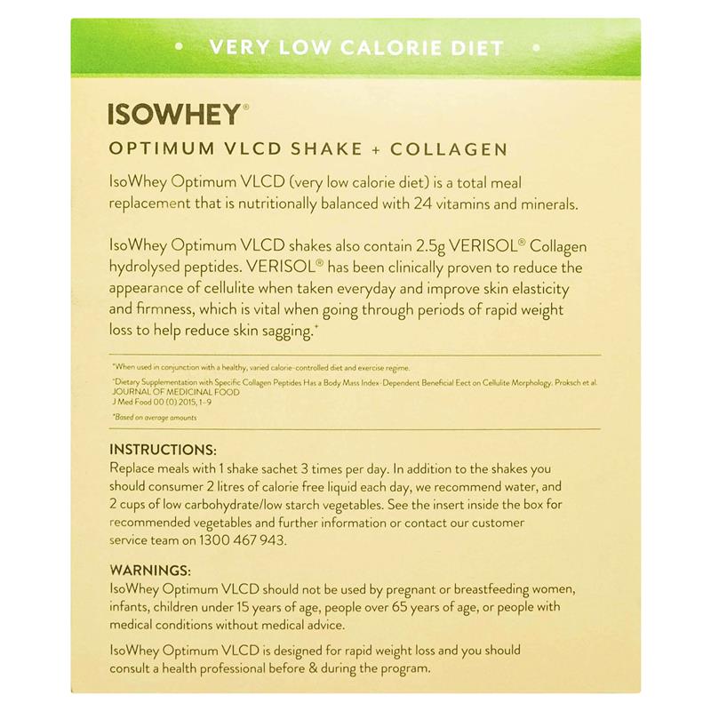 Load image into Gallery viewer, IsoWhey Optimum VLCD Shake + Collagen French Vanilla 18 x 55g
