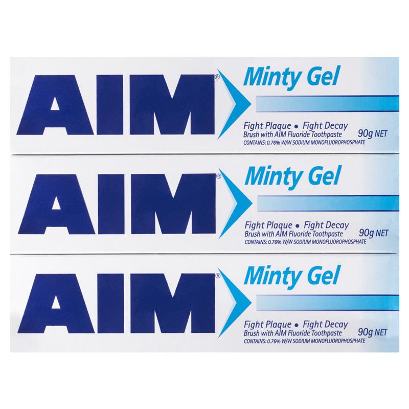 Load image into Gallery viewer, Aim Toothpaste Minty Gel Value 3 Pack
