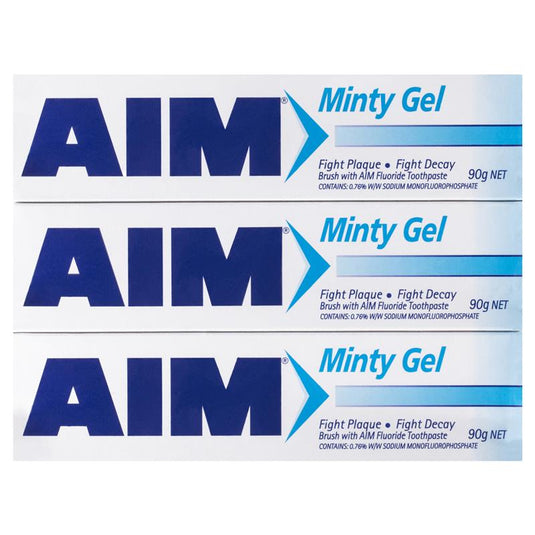 Aim Toothpaste Minty Gel Value 3 Pack