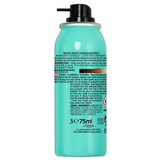 L'Oreal Paris Magic Retouch Temporary Root Concealer Spray - Golden Brown (Instant Grey Hair Coverage)