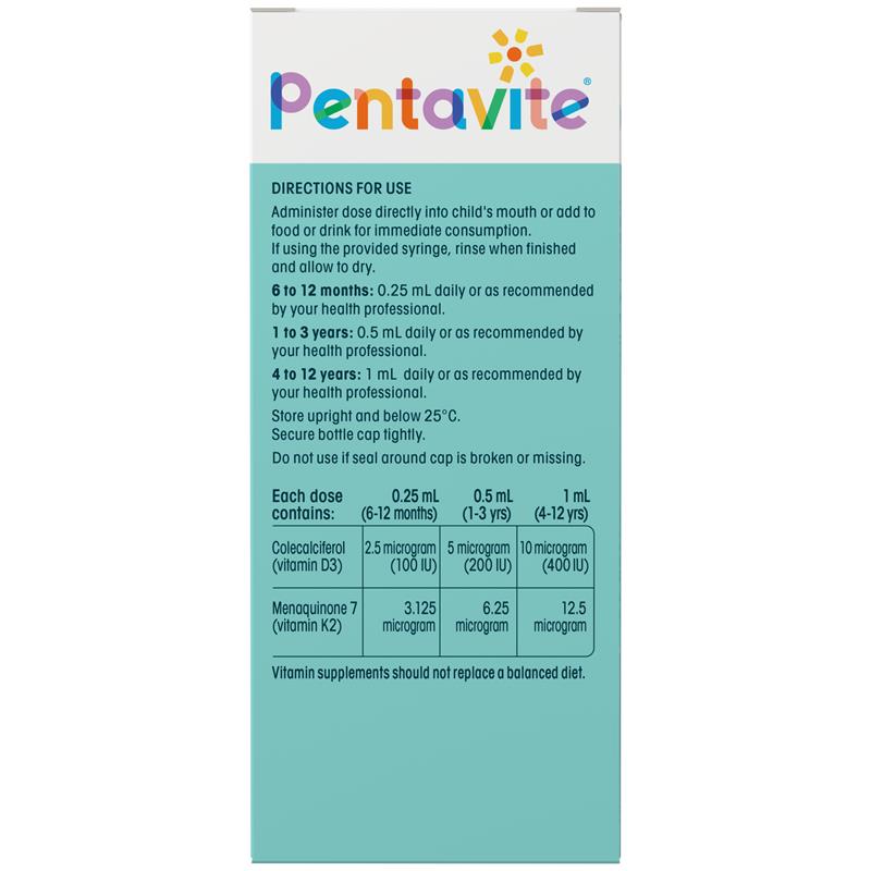 Load image into Gallery viewer, Pentavite Vitamin D3 &amp; K2 Kids Liquid 30ml
