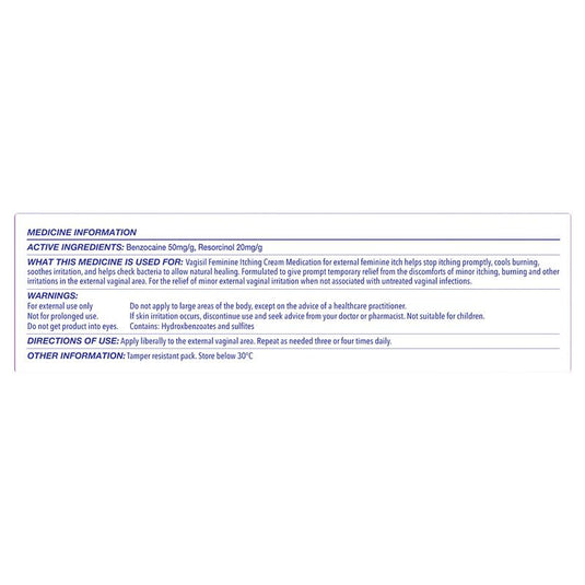Vagisil Feminine Itching Cream 25g