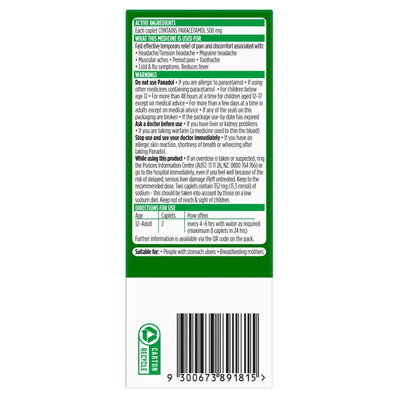 Load image into Gallery viewer, Panadol Rapid Paracetamol Pain Relief 48 Caplets
