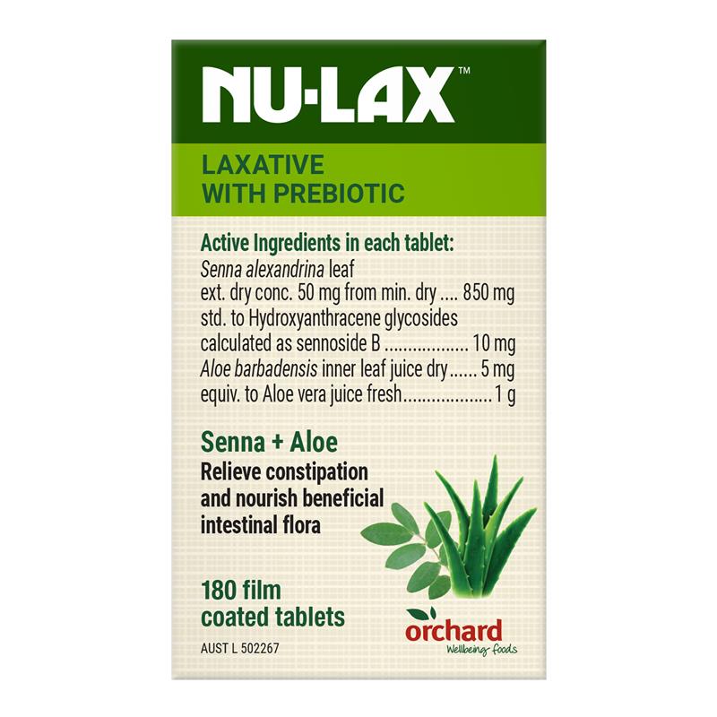 Load image into Gallery viewer, Nulax Natural Laxative Tablets With Prebiotic Senna + Aloe 180 Tablets
