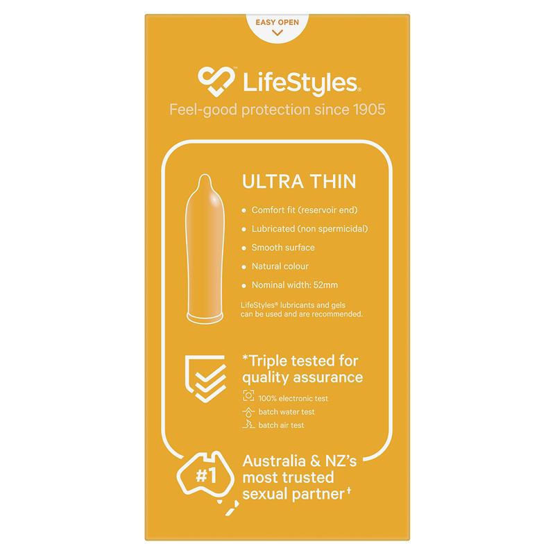Load image into Gallery viewer, LifeStyles Condoms Ultra Thin 10 Pack
