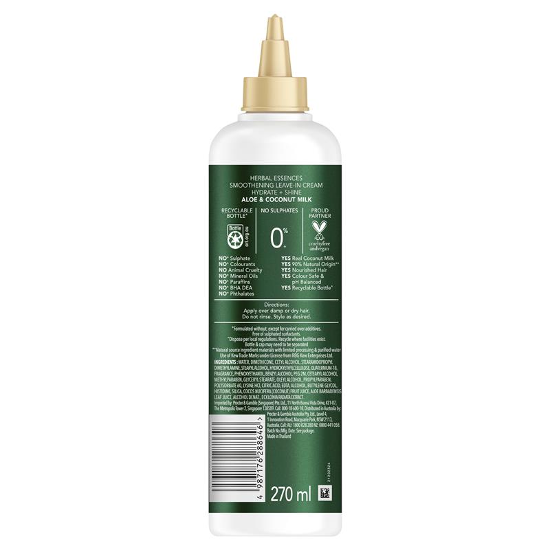 Load image into Gallery viewer, Herbal Essences Bio Renew Coconut Milk &amp; Aloe Smoothening Leave-In Cream 270ml
