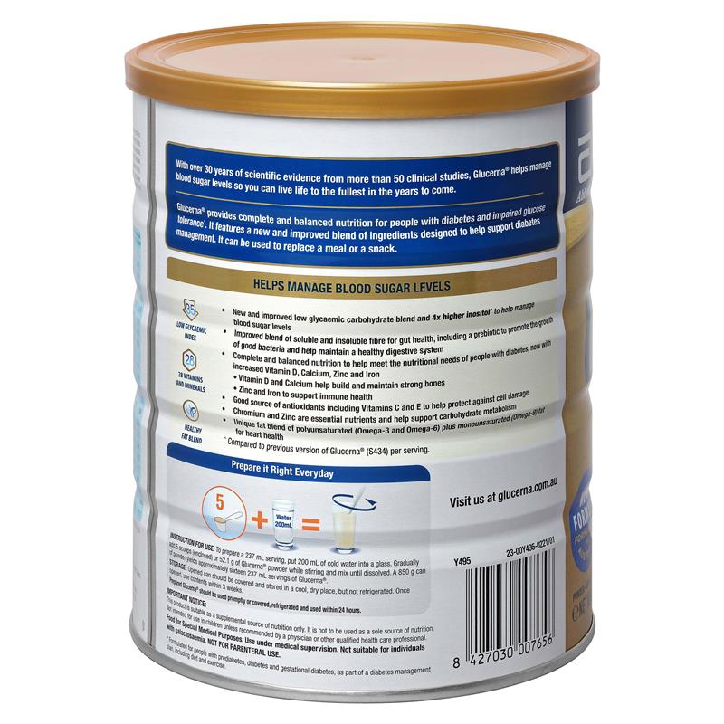 Load image into Gallery viewer, Glucerna Vanilla 850g
