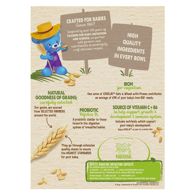 Load image into Gallery viewer, Nestle CERELAC Oats &amp; Wheat with Prune Baby Cereal Stage 2 – 200g

