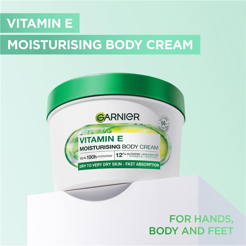 Load image into Gallery viewer, Garnier Body Vitamin E Moisturising Body Cream 380ml
