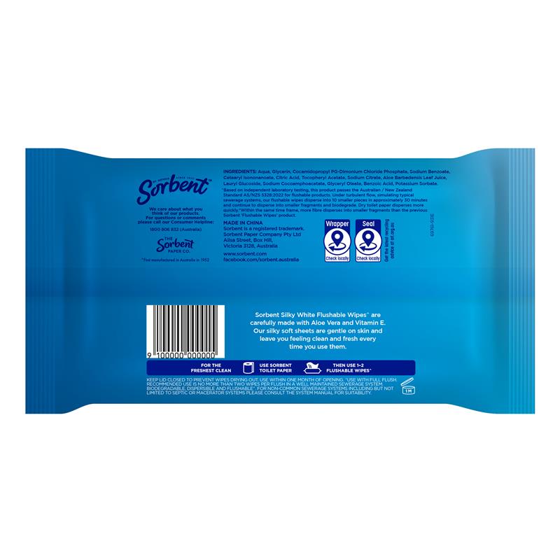 Load image into Gallery viewer, Sorbent Flushable Wipes 40 Pack

