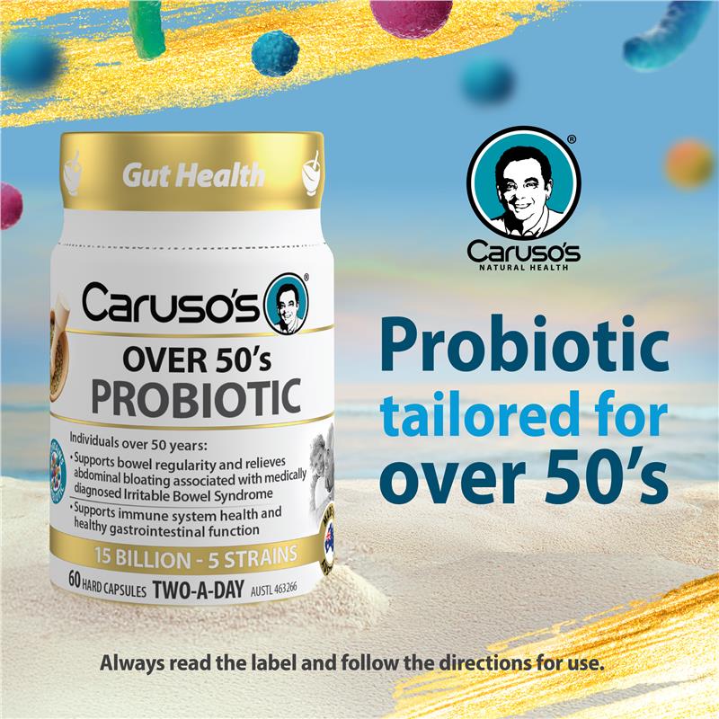 Load image into Gallery viewer, Carusos Probiotic - Over 50s 60 Capsules
