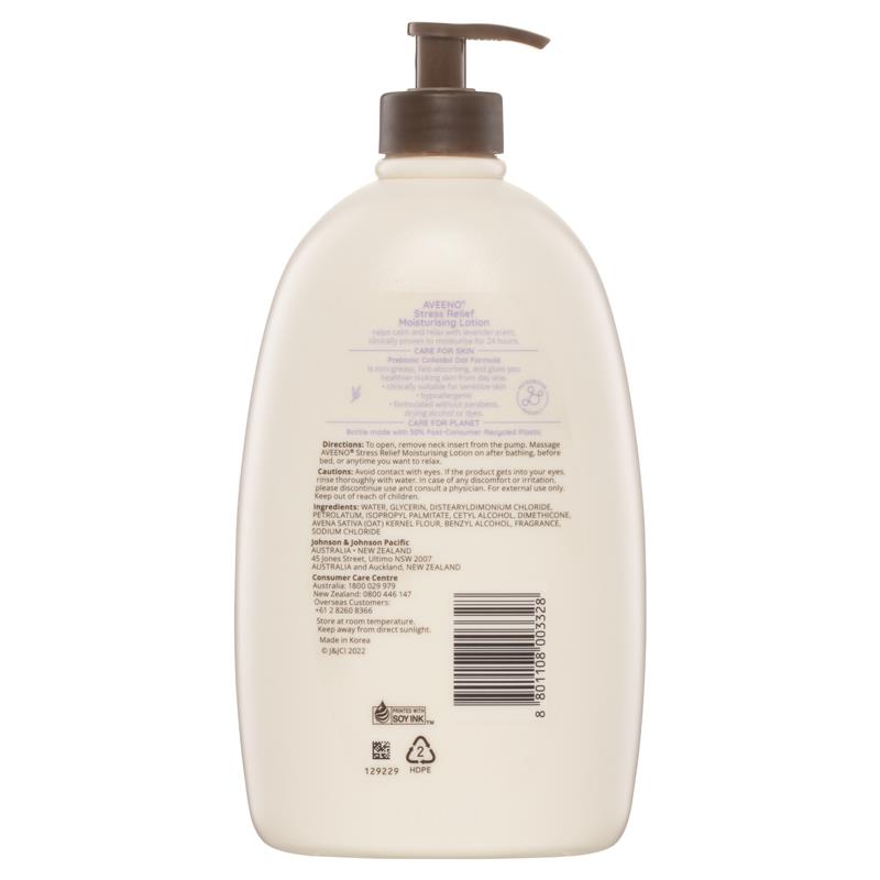 Load image into Gallery viewer, Aveeno Stress Relief Moisturising Lavender Scent Body Lotion 1L
