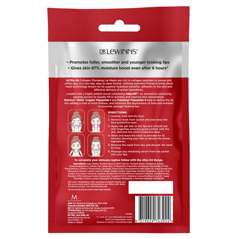 Load image into Gallery viewer, Dr. LeWinn's Plump + Lift Plumping Lip Mask 3 Pack

