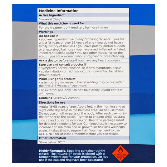 Regaine Mens 5% Minoxidil Solution Hair Regrowth Treatment 4 x 60ml