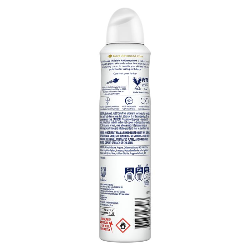 Load image into Gallery viewer, Dove Women Advanced Care Antiperspirant Aerosol Invisible Dry 250ml
