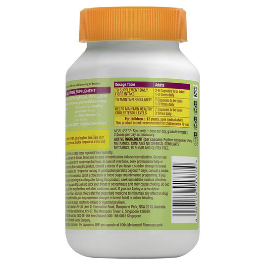 Metamucil Daily Fibre Supplement Fibre Caps 300 Capsules