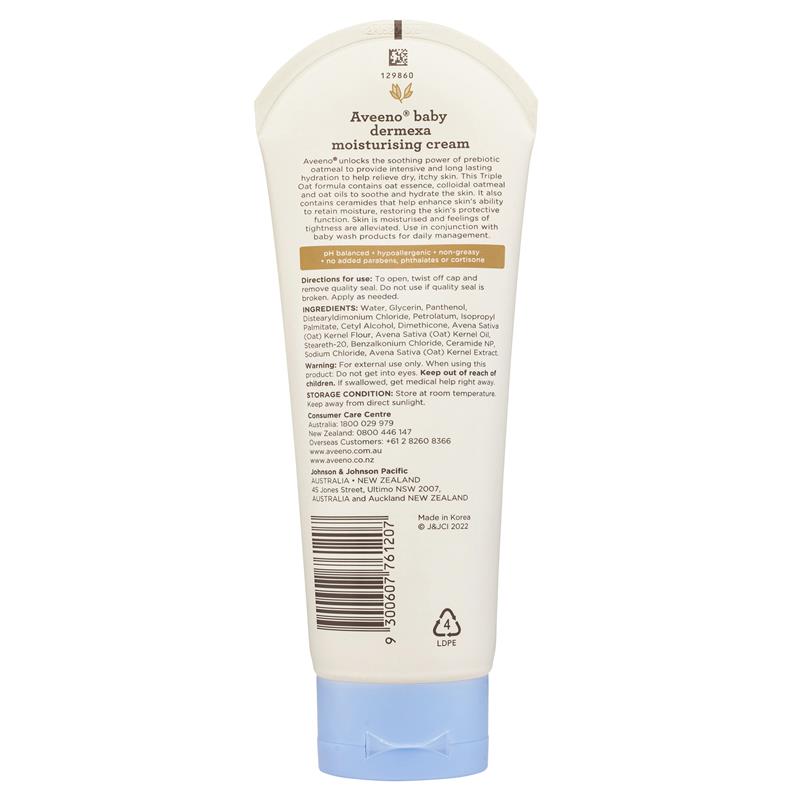 Load image into Gallery viewer, Aveeno Baby Dermexa Fragrance Free Moisturising Cream 206g
