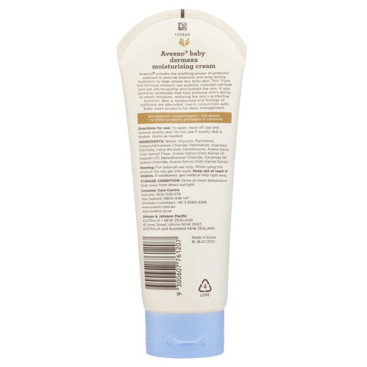 Aveeno Baby Dermexa Fragrance Free Moisturising Cream 206g