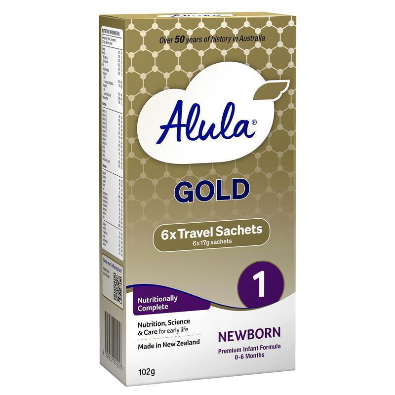 Load image into Gallery viewer, Alula Gold Stage 1 Newborn Infant Formula 0-6 Months Stick Pack 6 x 17g
