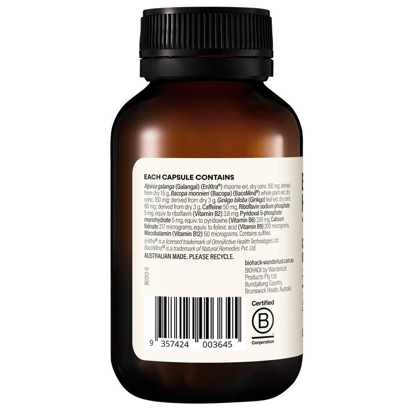 Load image into Gallery viewer, BioHack Wanderlust Cognitive Optimiser 60 Capsules
