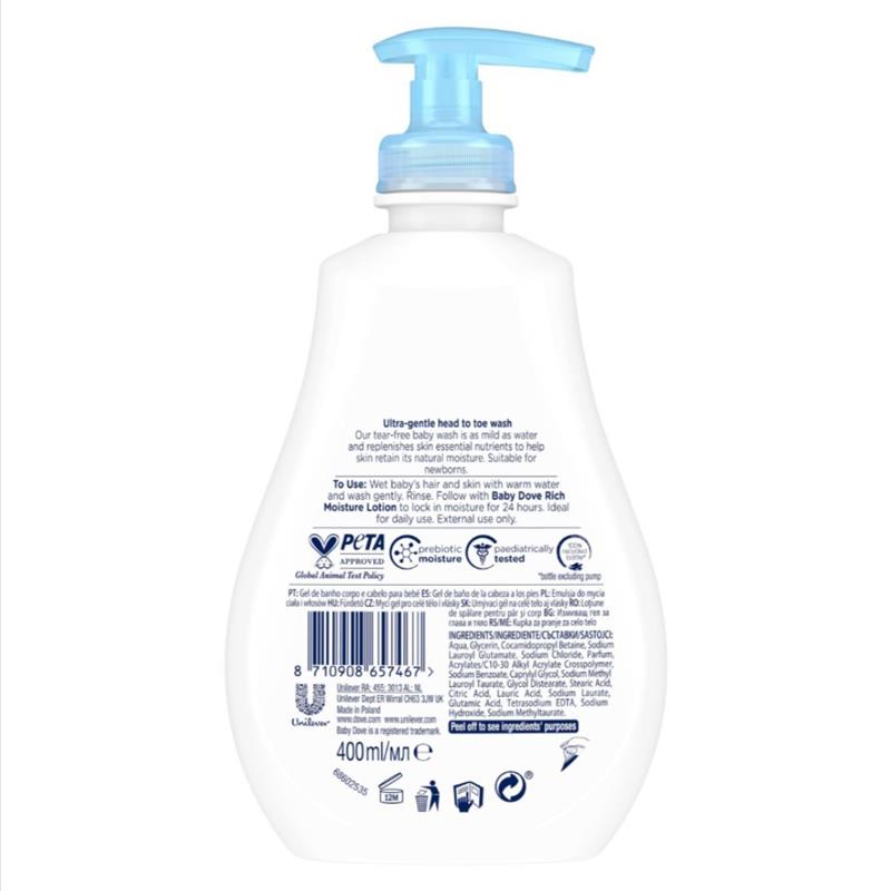 Load image into Gallery viewer, Baby Dove Rich Moisture Baby Wash 400ml
