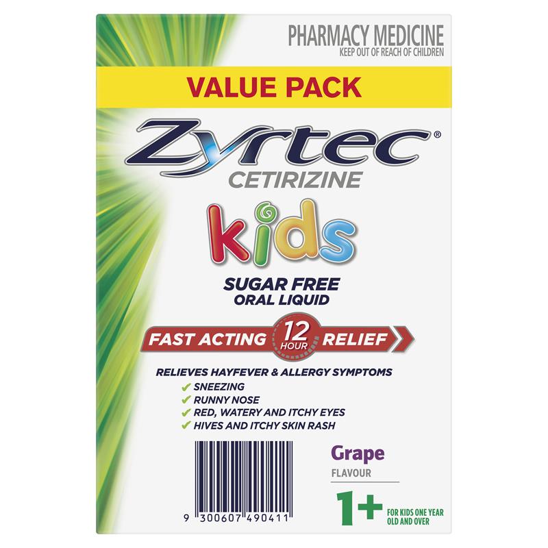Load image into Gallery viewer, Zyrtec Kids Liquid Grape 240ml
