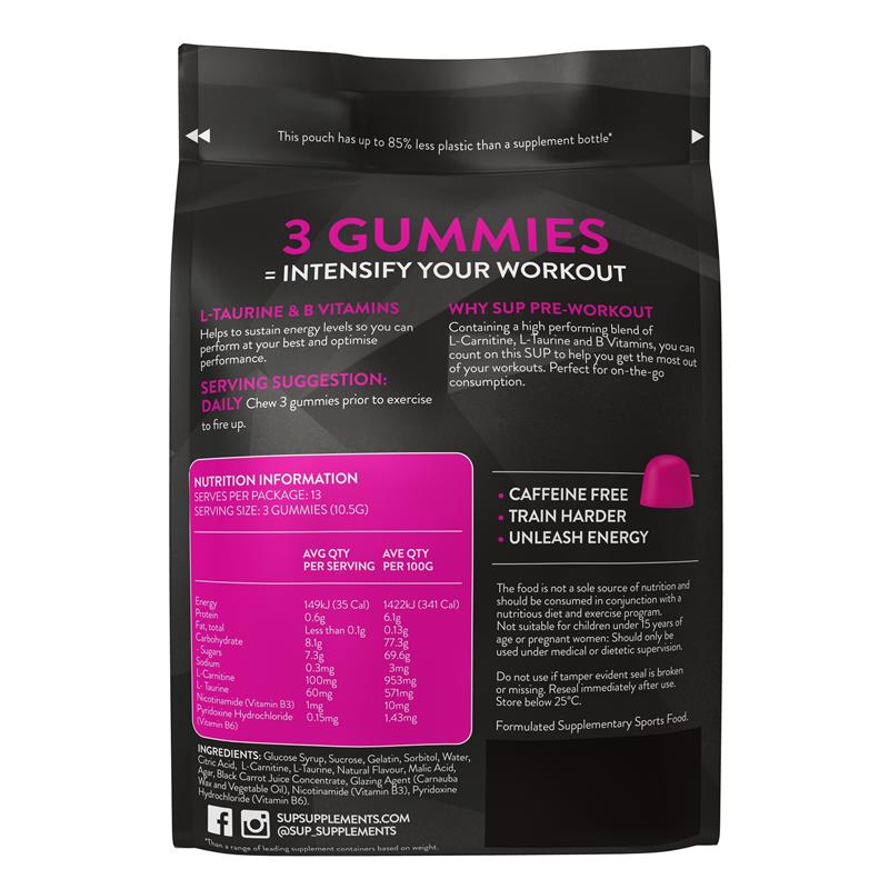 Load image into Gallery viewer, SUP Pre-Workout Gummies Strawberry 40
