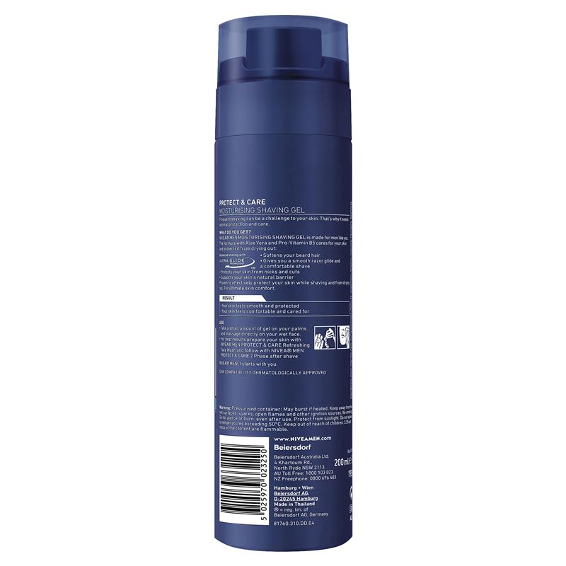 Load image into Gallery viewer, NIVEA MEN Protect &amp; Care Shaving Gel Moisturising 200ml
