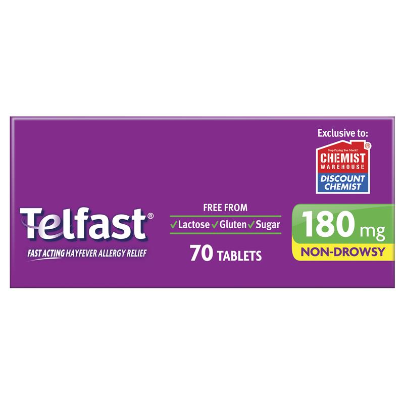 Load image into Gallery viewer, Telfast Hayfever Allergy Tablets 180mg 70 Pack
