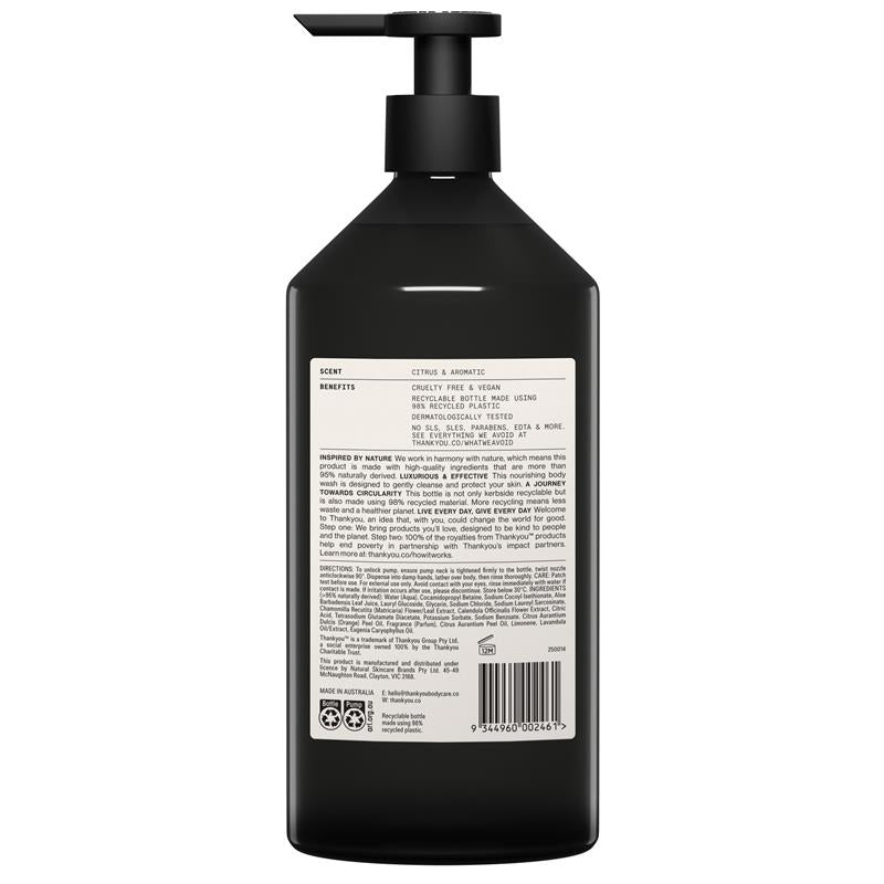 Load image into Gallery viewer, Thankyou Body Wash Botanical Sweet Orange &amp; Almond 1L
