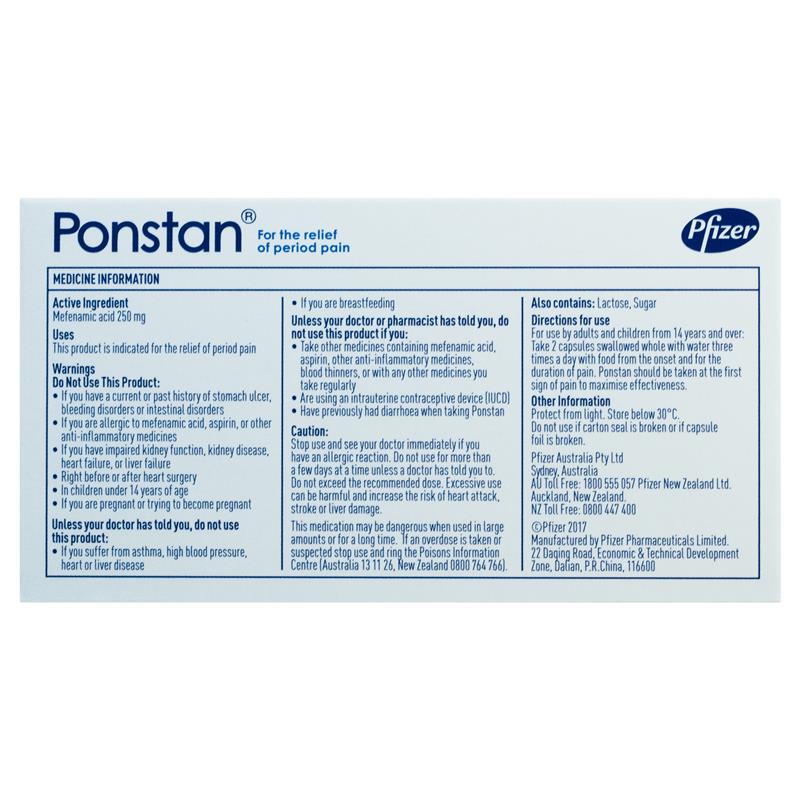 Load image into Gallery viewer, Ponstan 250mg Capsules 20

