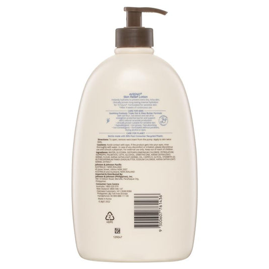 Aveeno Skin Relief Fragrance Free Moisturising Body Lotion 1L