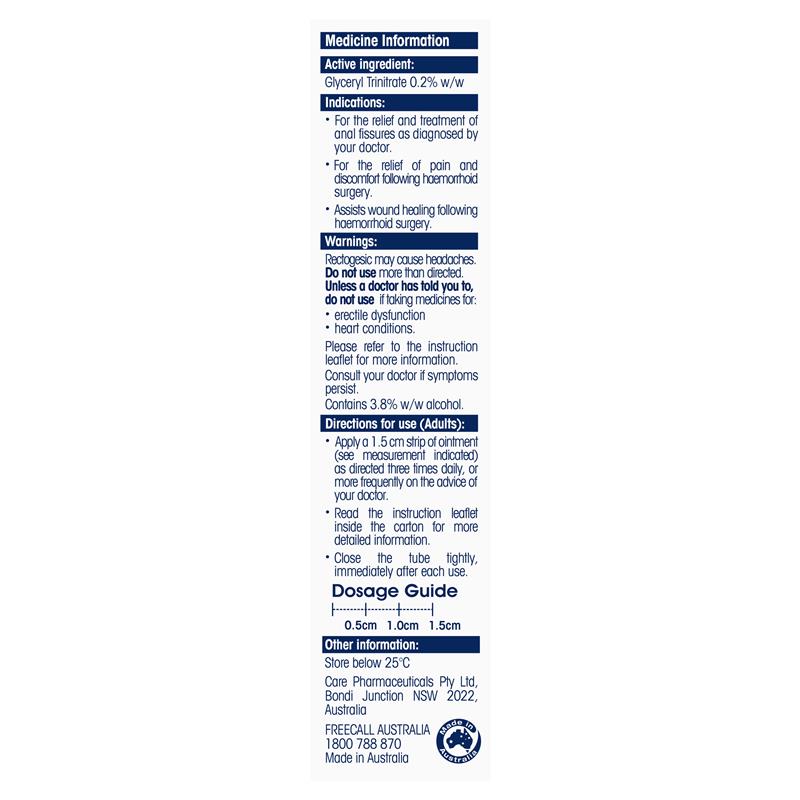 Load image into Gallery viewer, Rectogesic Ointment 30g - Glyceryl Trinitrate (S3)
