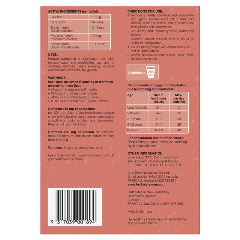 Load image into Gallery viewer, Hydralyte Electrolyte Effervescent Peach Crush 60 Tablets Exclusive Size
