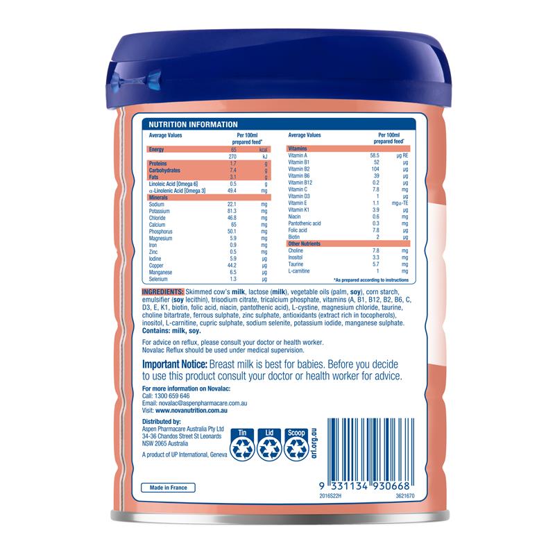 Load image into Gallery viewer, Novalac AR Reflux Formula 0-12 Months 800g
